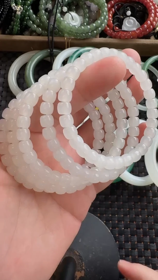 颈饰未镶嵌和田玉7*6直切多样性拍一发一