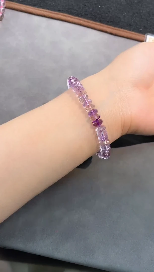 【闪购商品】水晶手链未镶嵌155号紫黄水单圈