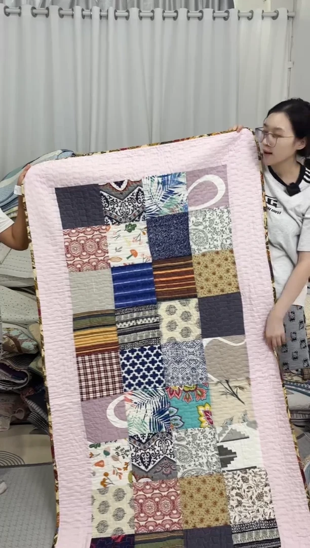 棉90*200不固定花色百家被