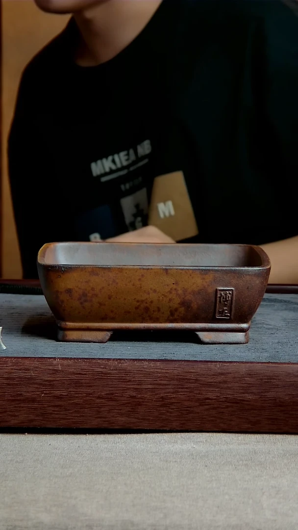 紫砂花盆17.5*13*4.8内径紫砂花盆