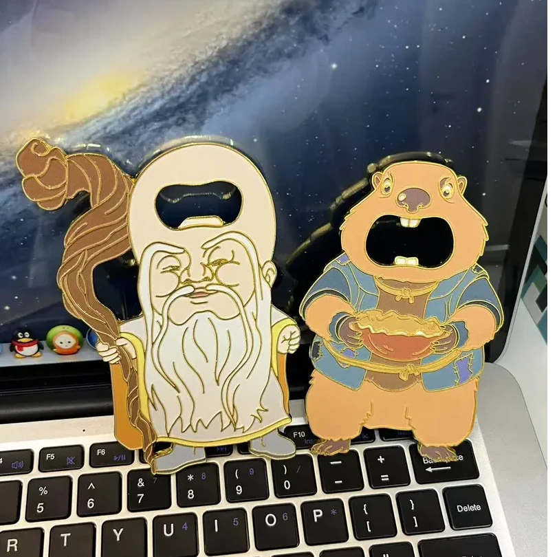 【奈奈】卡通土拨鼠冰箱贴启瓶器磁吸趣味家用啤酒起子开盖神器