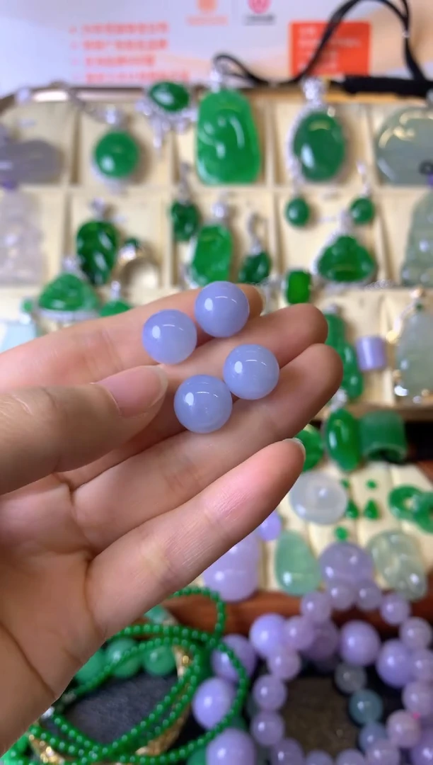 【闪购商品】定制翡翠未镶嵌裸玉（客户意向镶嵌）多样性发一对