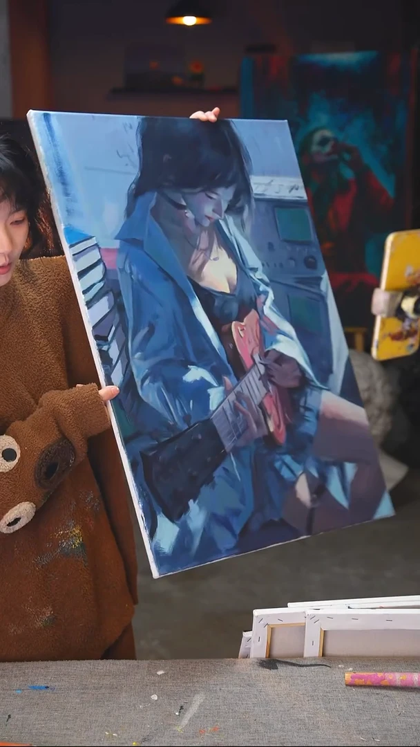 油画小*大尺寸鬼刀丙烯画纯手绘