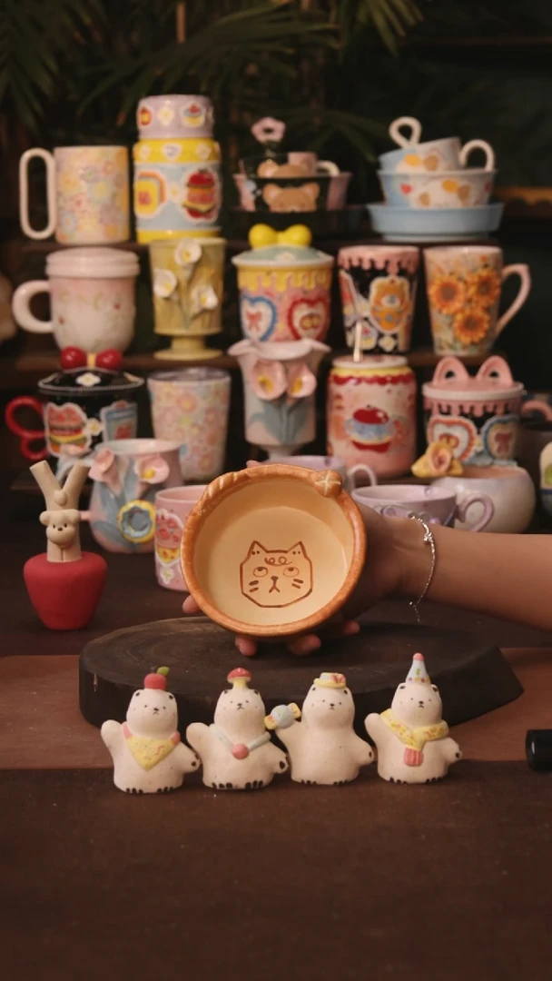 杯子景德镇原创手作陶瓷