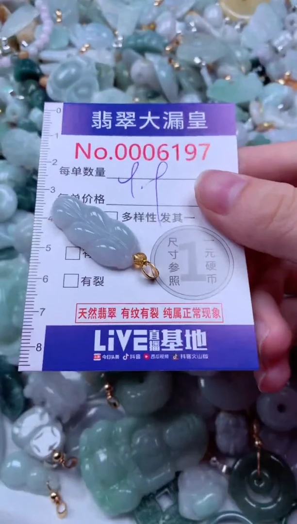 吊坠(不含链)未镶嵌翡翠6197