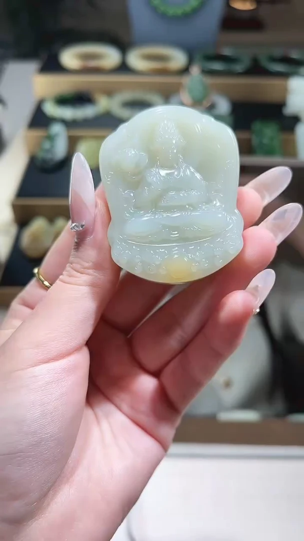 【闪购商品】和田玉颈饰未镶嵌新疆且末料观音吊坠