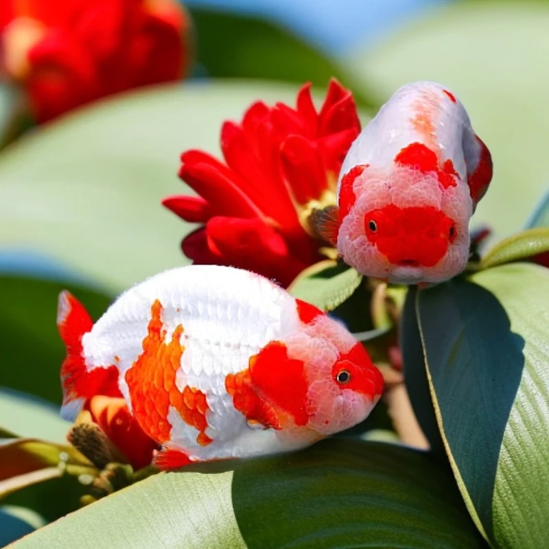 可爱兰寿福鱼养鱼萌宠养生齐鳃红鳍奶牛娃娃脸金鱼PJW新