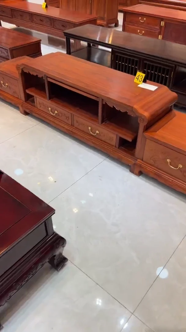 花梨木类成套家具莫*缅花大果紫檀组合电视柜