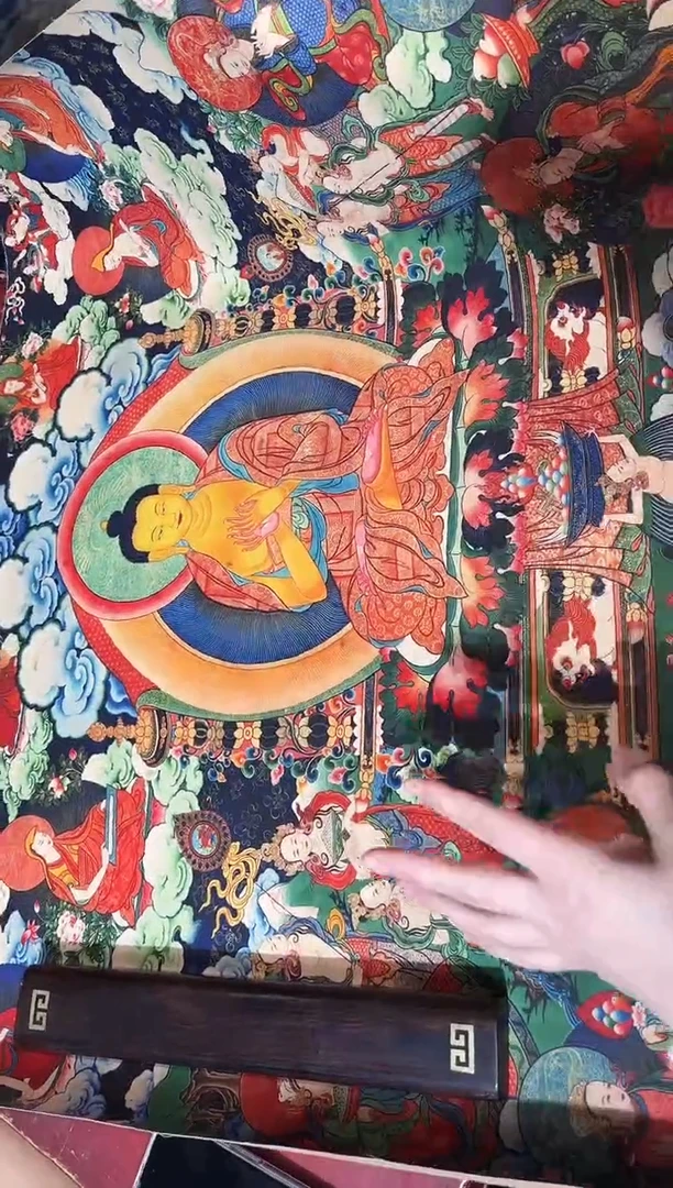 卷轴画龙妹的唐卡tk16047