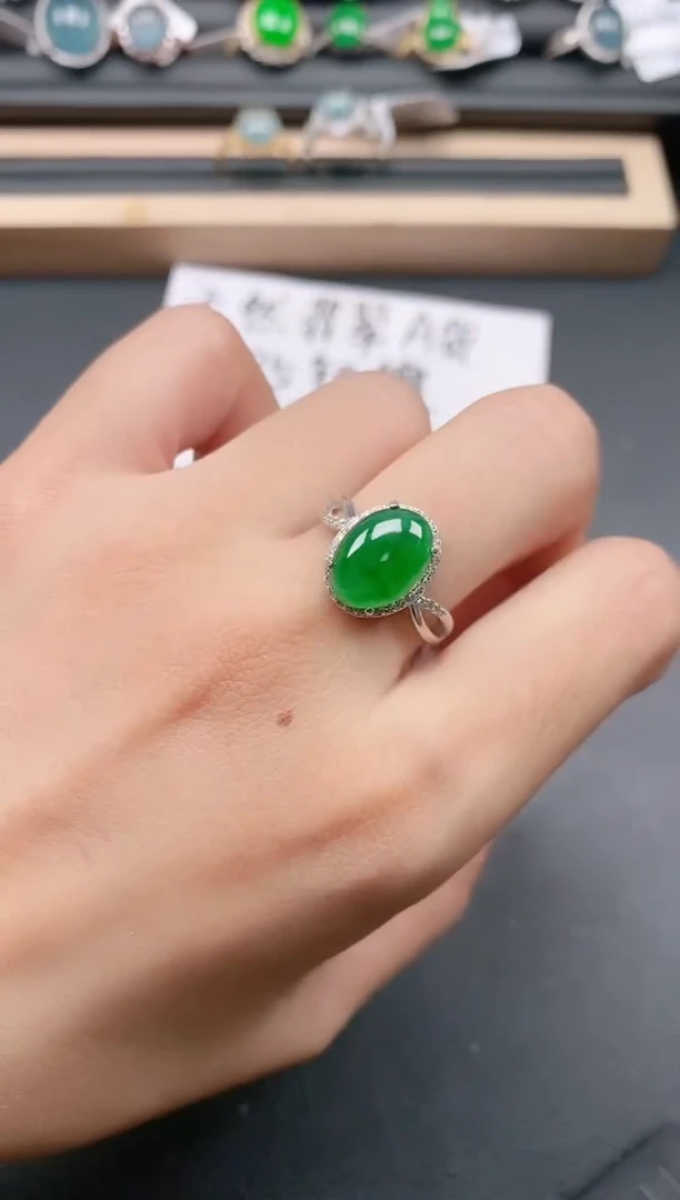 银S925镶嵌戒指翡翠1111