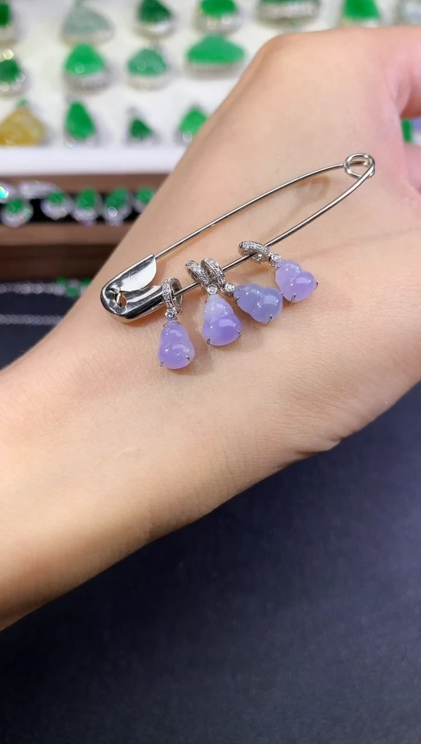 翡翠18K金镶嵌吊坠(不含链)吊坠（多样性发其一）丨980+0