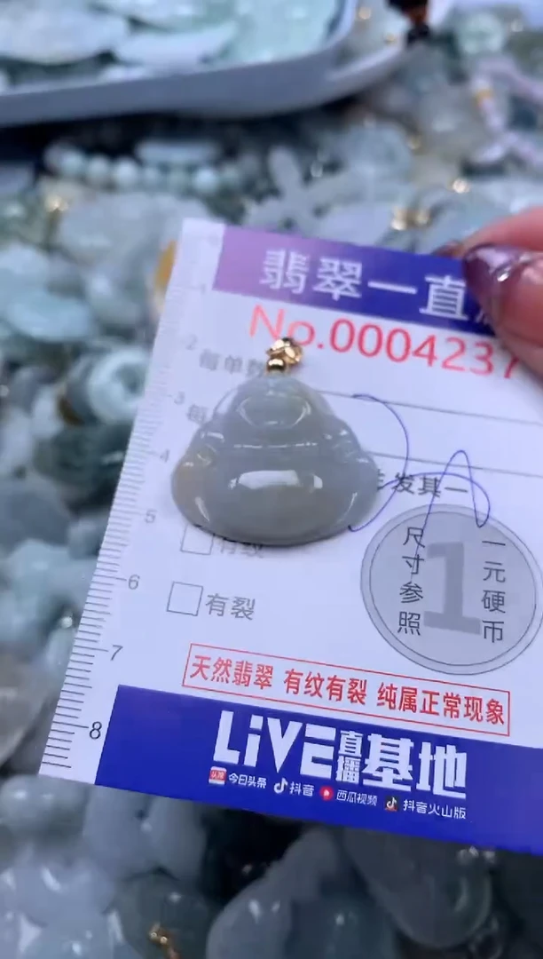 翡翠未镶嵌吊坠(不含链)4237