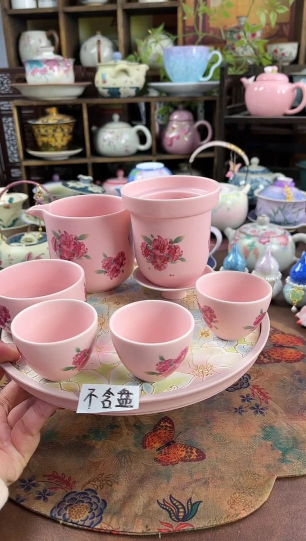 1壶4杯1个包包 不含盘的