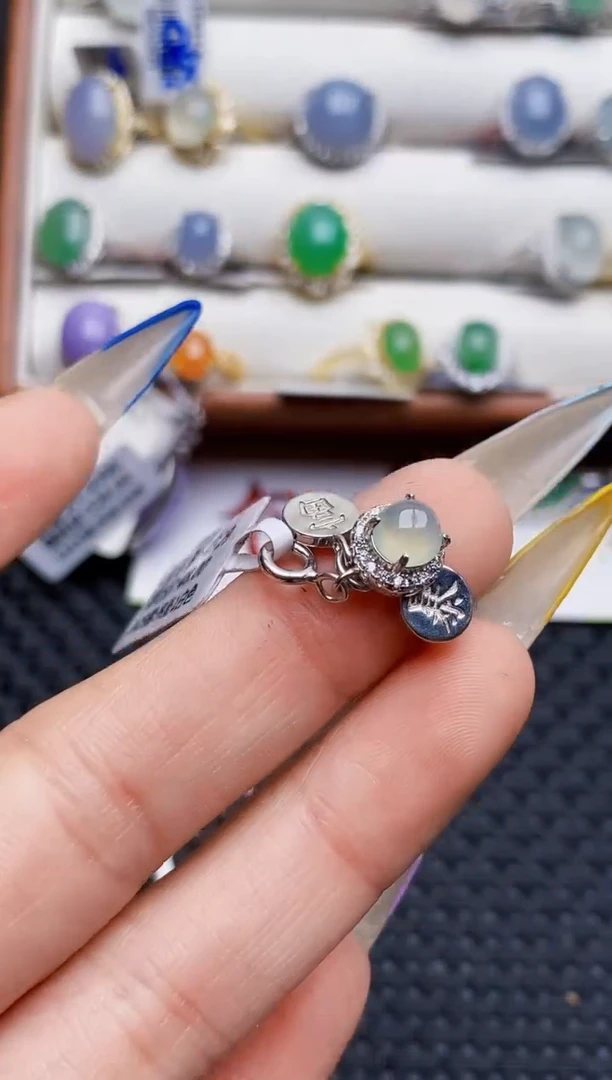 银S925镶嵌戒指翡翠5111