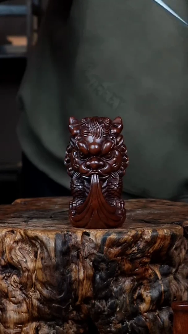 枣木百年鸡心枣木吞金兽