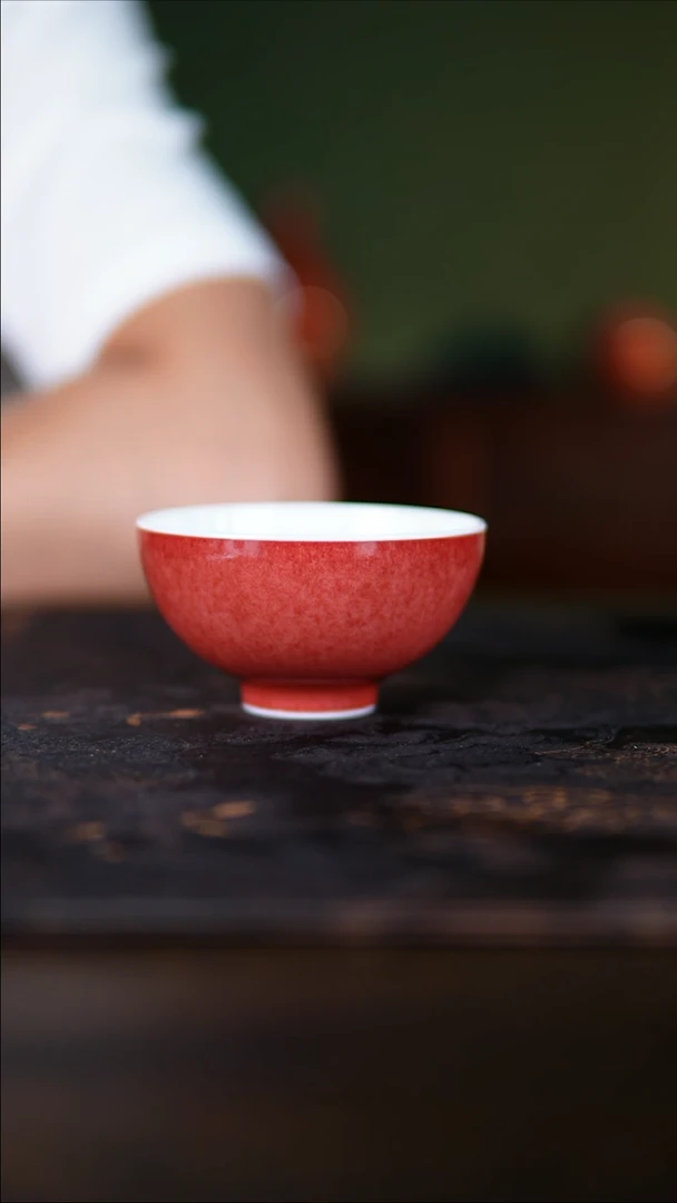 杯子景德镇纯手工陶瓷豇豆红