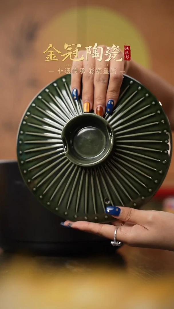 陶瓷炖汤砂锅绿色（5升）