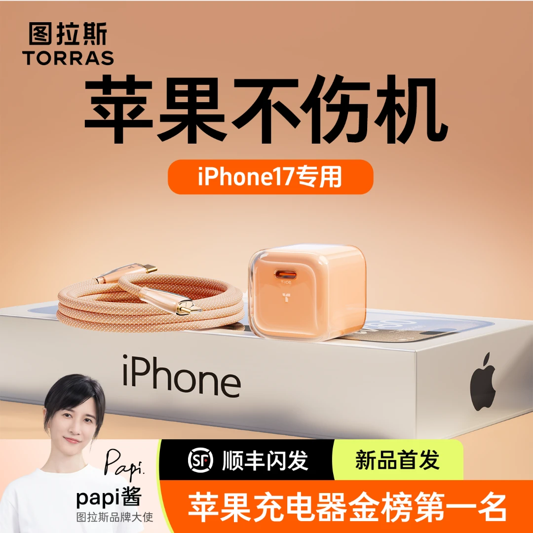 【17抢先购】图拉斯小冰块Pro充电器适苹果17ProMax充电器充电头16