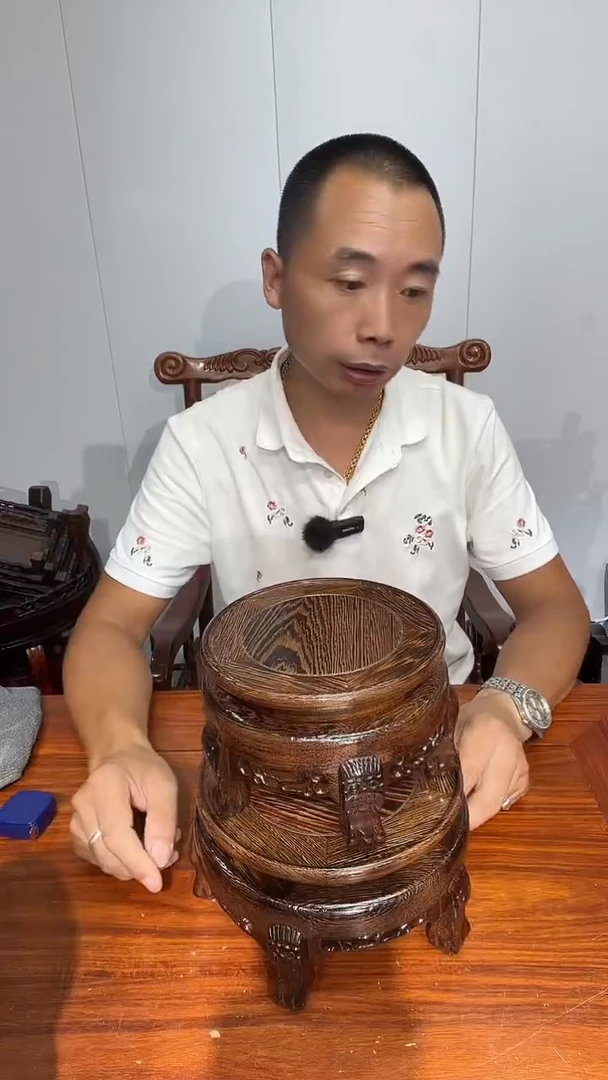 木志*鸡翅木虎头几15*18两个
