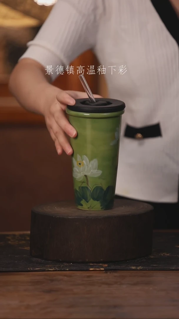 陶瓷景德镇高温釉下手绘陶瓷476