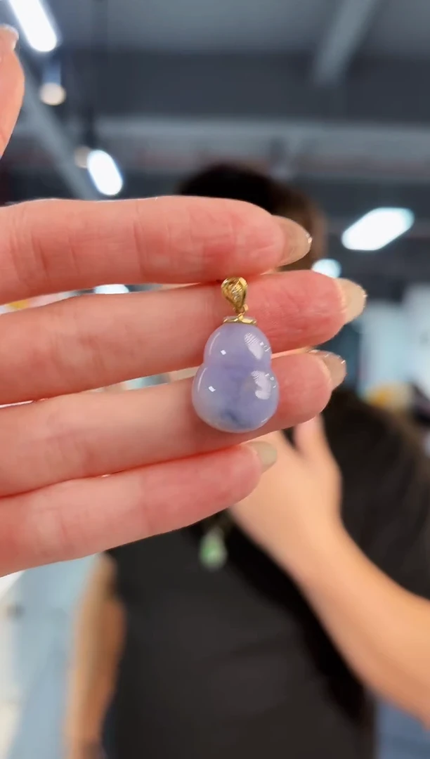 【闪购商品】翡翠颈饰18K金镶嵌 缅料A货/支持复检/一件