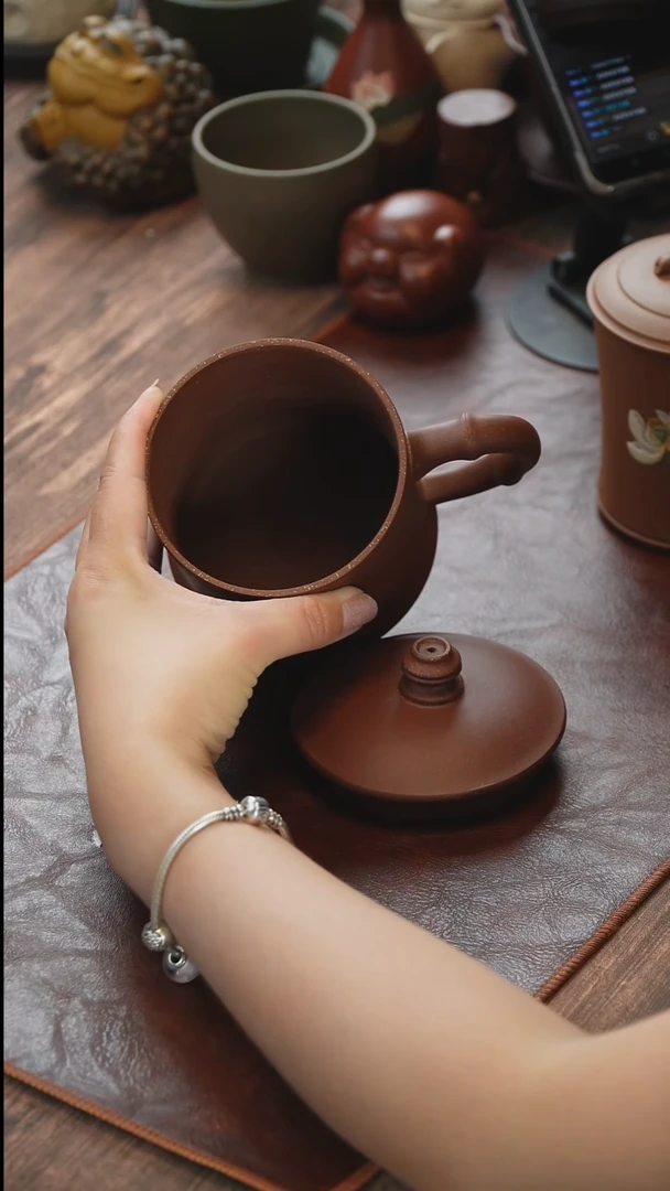 茶杯紫砂紫砂杯主人杯手工印记不退不换