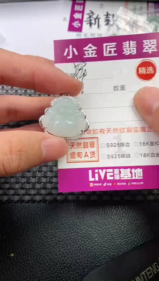 翡翠银S925镶嵌颈饰·