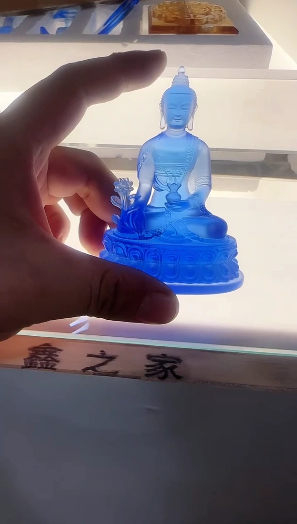 手工艺品琉璃十厘米药师佛