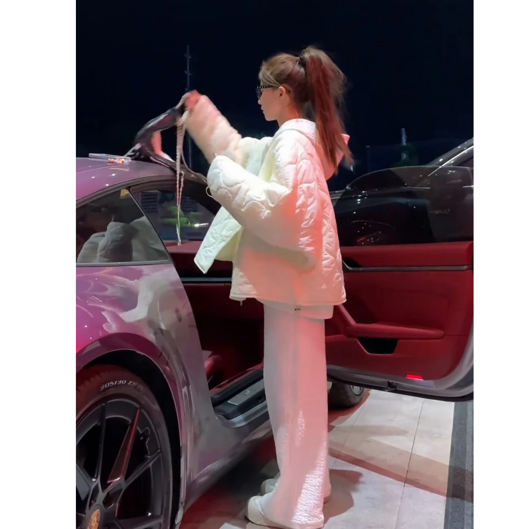 流行一整套2025秋冬季新款时尚气质慵懒风上衣外套裤子三件套