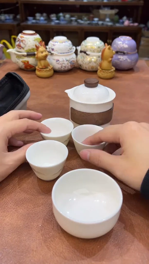 真的很便宜会开片的旅行茶具