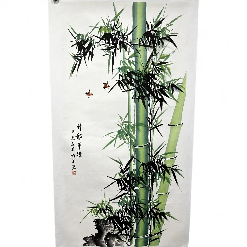许墨-竹子-8平尺-国画-竹报平安-（宣纸发货 画面不完全相同）