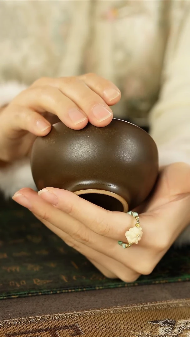 善窑厂汝窑茶叶末鳝鱼黄主人杯（福利款）