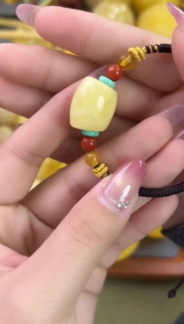 裸石琥珀未镶嵌天然琥珀蜜蜡手绳1