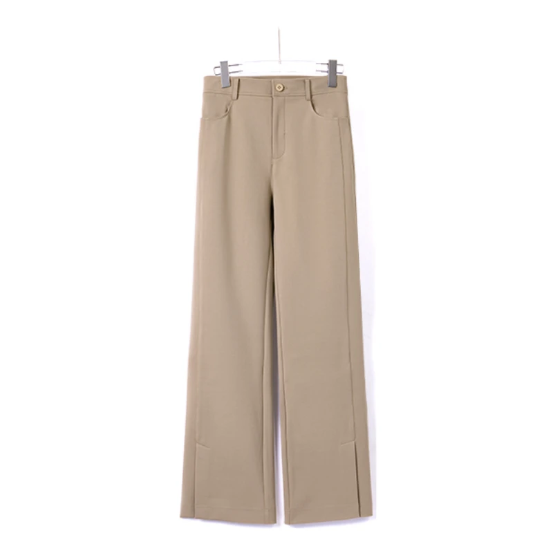 翻领纯色秋冬长款街头风毛呢外套轻奢毛呢中长款黑色时尚外套