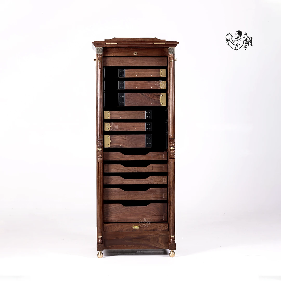 【预 | 售|等五年|运费到付】2.0牙科柜·北美胡桃木 · 整实木收纳柜