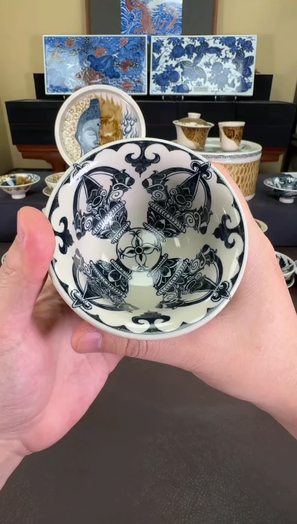 【闪购商品】首发二号釉金刚杵压手杯
