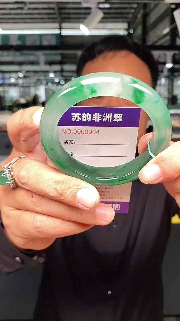 石英质玉（非洲翠）手镯未镶嵌58+