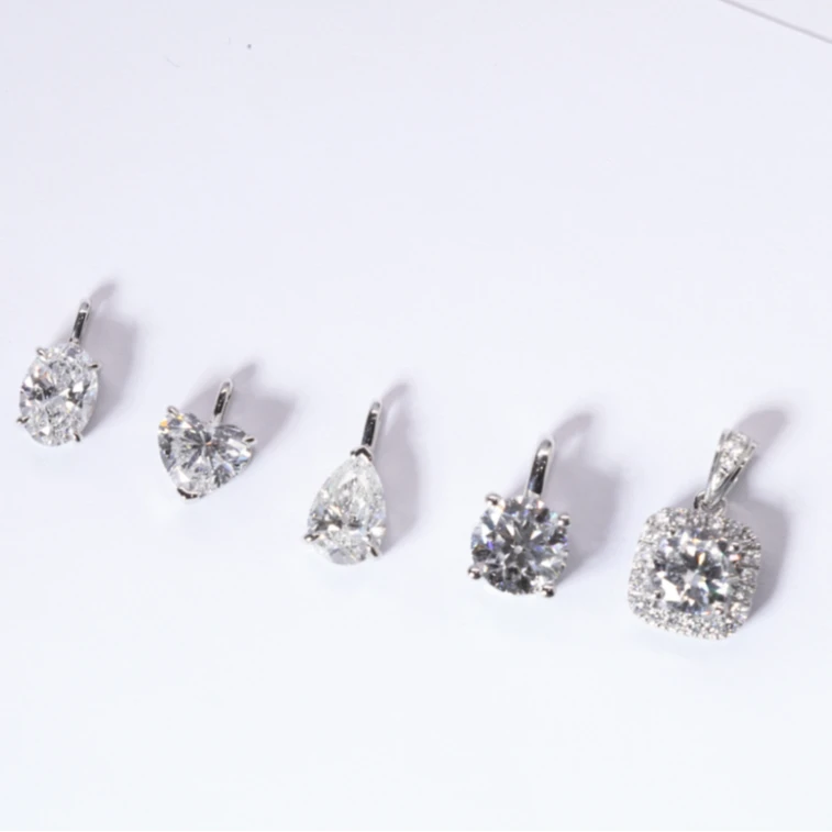 实验室培育钻石【比价价保】1克拉钻石吊坠大牌钻石项链送礼物