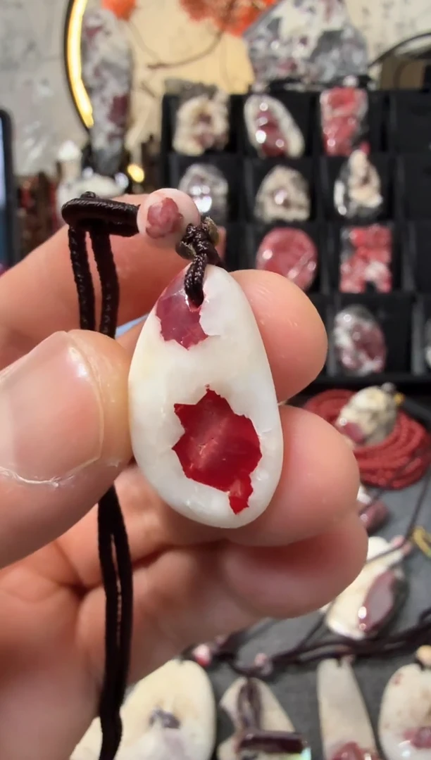 【闪购商品】天然辰砂大晶砂随行吊坠1