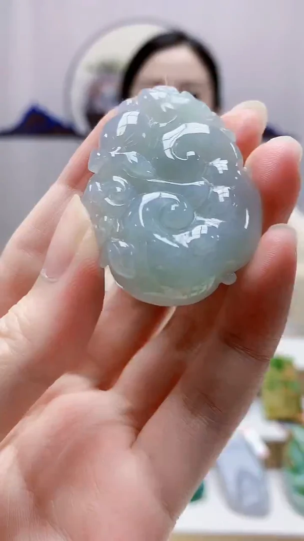 未镶嵌定制翡翠4852zm-毛货挂件13如意