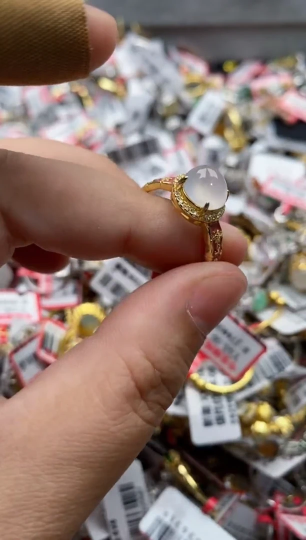 【闪购商品】翡翠戒指银S925镶嵌666666---7