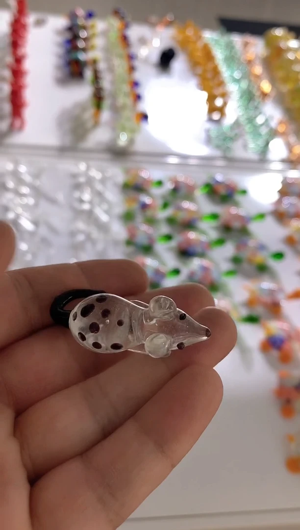 琉璃手工艺品小老鼠