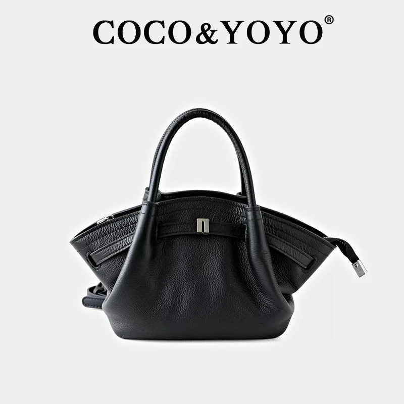 【蟹老板优选】女包时尚百搭女士复古小众斜跨单肩女包8667黑