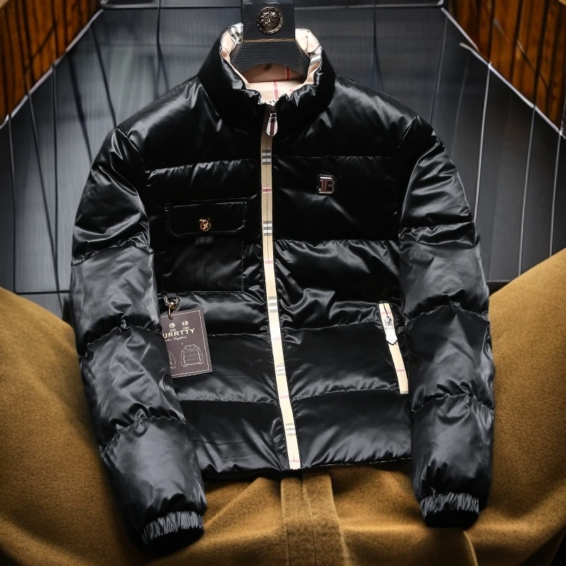 维斯克纳时尚男士轻便立领羽绒服冬季新款保暖加厚衣服男款外套潮