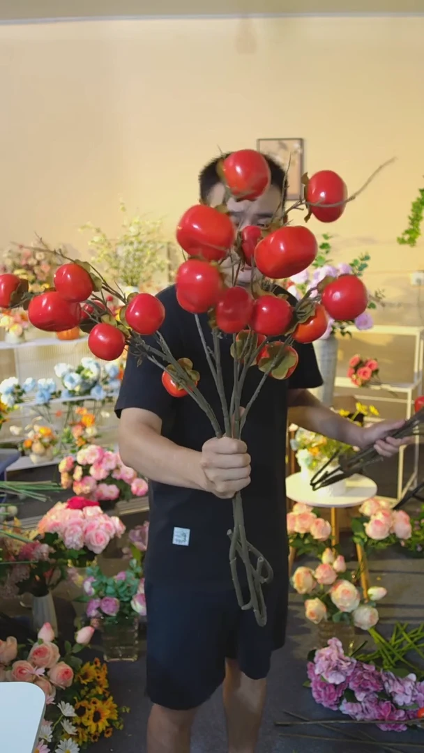 嘿淘家仿真花束包邮到家3支柿子