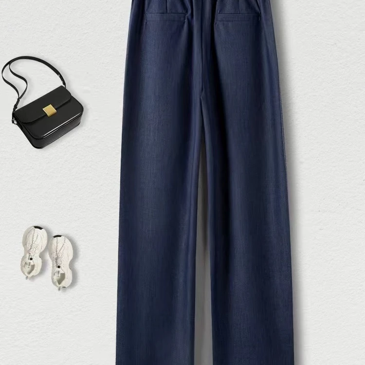 女士直筒仿天丝牛仔裤休闲裤3316