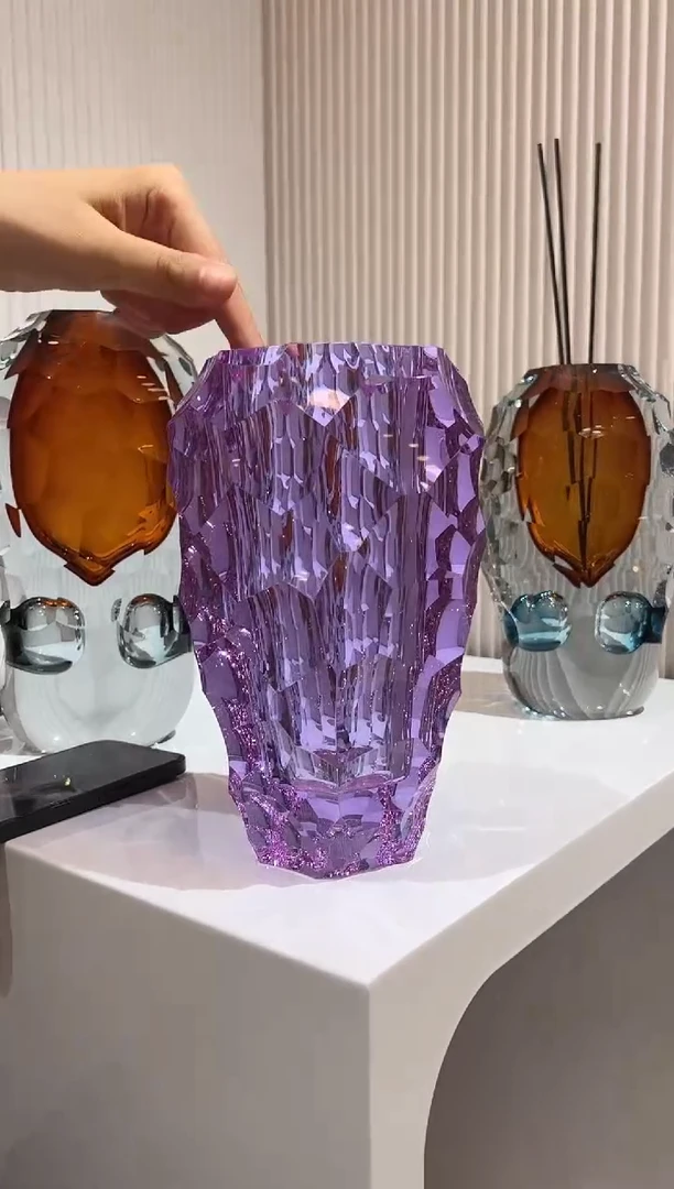 茶宠紫色 凹面 花器