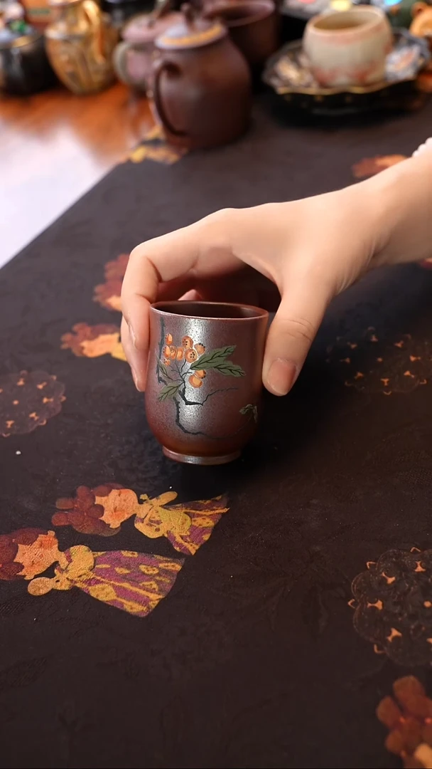 茶壶紫砂柴烧杯子 枇杷