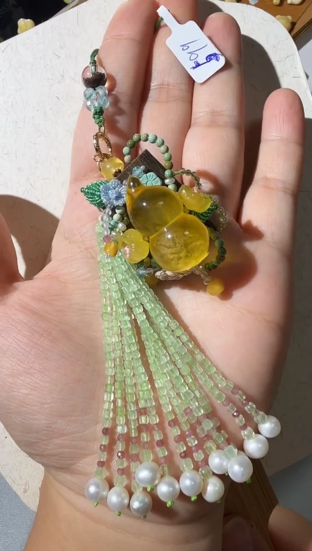 琥珀吊坠(不含链)未镶嵌琥珀葫芦吊坠挂件