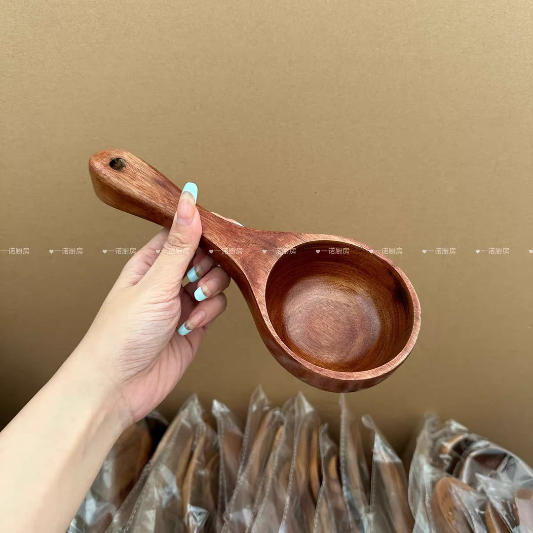 一诺厨房吃播干饭大碗汤勺料理木瓢粥碗日式家用米瓢量勺淋浴水瓢